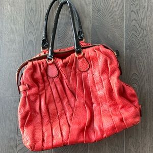 Valentino Garavani Red Leather Maison purse